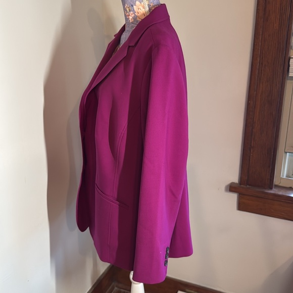 Talbots Fuchsia Blazer 18w - Picture 4 of 7